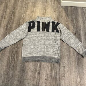 PINK Victoria's Secret Gray quarter zip Sweatshirt